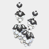 Bubble Crystal Rhinestone Evening Earrings - Madeline Love - Flyclothing LLC