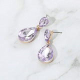 Glass Crystal Teardrop Dangle Earrings - Madeline Love - Flyclothing LLC