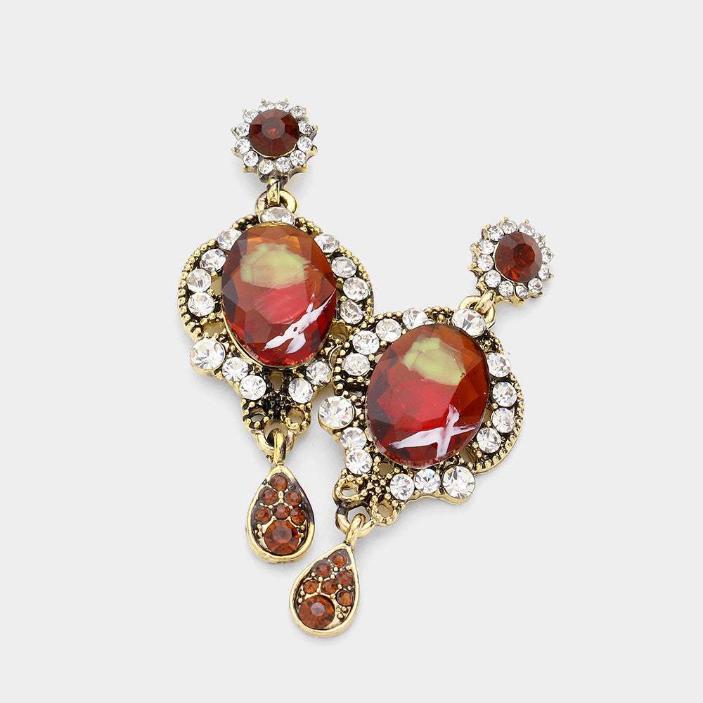 Victorian Splash Dangle Earrings - Madeline Love - Flyclothing LLC