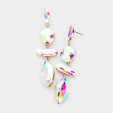 Marquise Crystal Drop Evening Earrings - Madeline Love - Flyclothing LLC