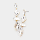 Marquise Crystal Drop Evening Earrings - Madeline Love - Flyclothing LLC