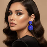Double Rhinestone Ball Dangle Evening Earrings - Madeline Love - Flyclothing LLC
