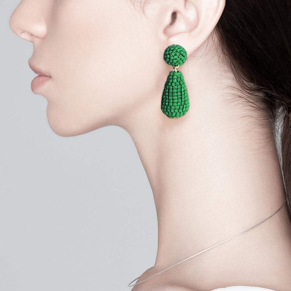 Rhinestone Teardrop Dangle Evening Earrings - Madeline Love - Flyclothing LLC
