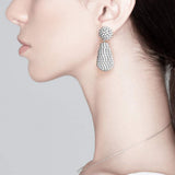 Rhinestone Teardrop Dangle Evening Earrings - Madeline Love - Flyclothing LLC