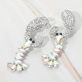 Multi Stone Lobster Dangle Statement Earrings - Madeline Love - Flyclothing LLC