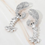 Multi Stone Lobster Dangle Statement Earrings - Madeline Love - Flyclothing LLC