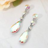 Elegant Multi Faceted Crystal Dangle Statement Earrings - Madeline Love - Flyclothing LLC