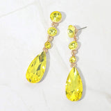 Elegant Multi Faceted Crystal Dangle Statement Earrings - Madeline Love - Flyclothing LLC
