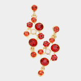 Crystal Rhinestone Evening Earrings - Madeline Love - Flyclothing LLC