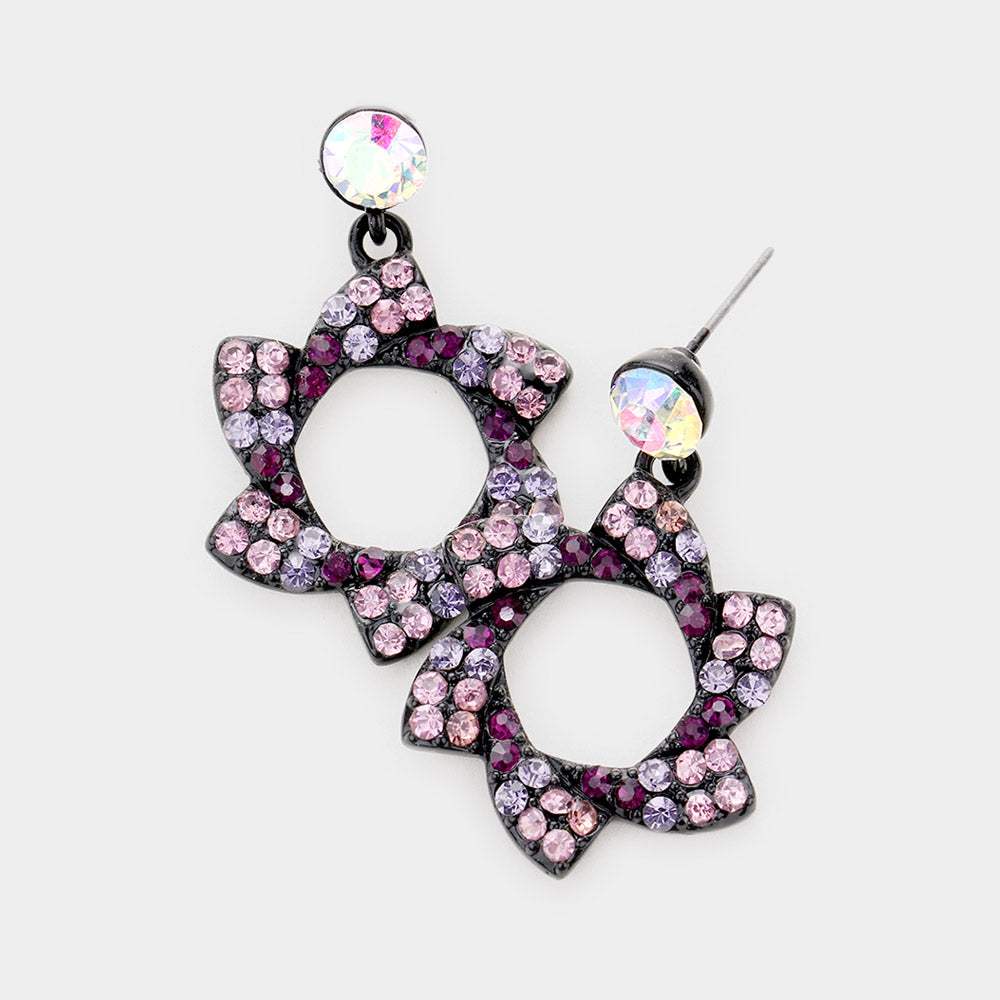 Crystal pinwheel earrings - Madeline Love - Flyclothing LLC