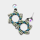 Crystal pinwheel earrings - Madeline Love - Flyclothing LLC