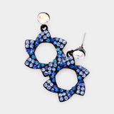Crystal pinwheel earrings - Madeline Love - Flyclothing LLC