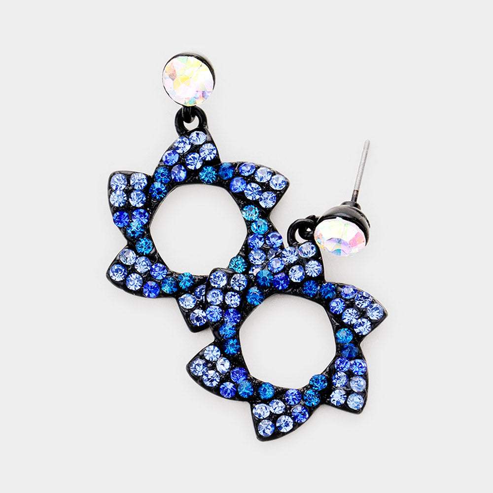 Crystal pinwheel earrings - Madeline Love - Flyclothing LLC