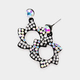 Crystal pinwheel earrings - Madeline Love - Flyclothing LLC