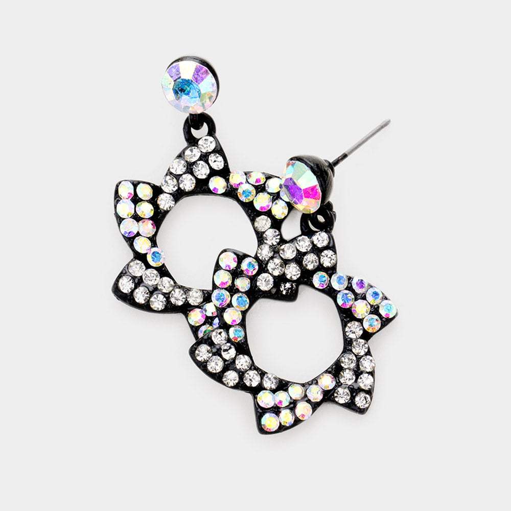 Crystal pinwheel earrings - Madeline Love - Flyclothing LLC
