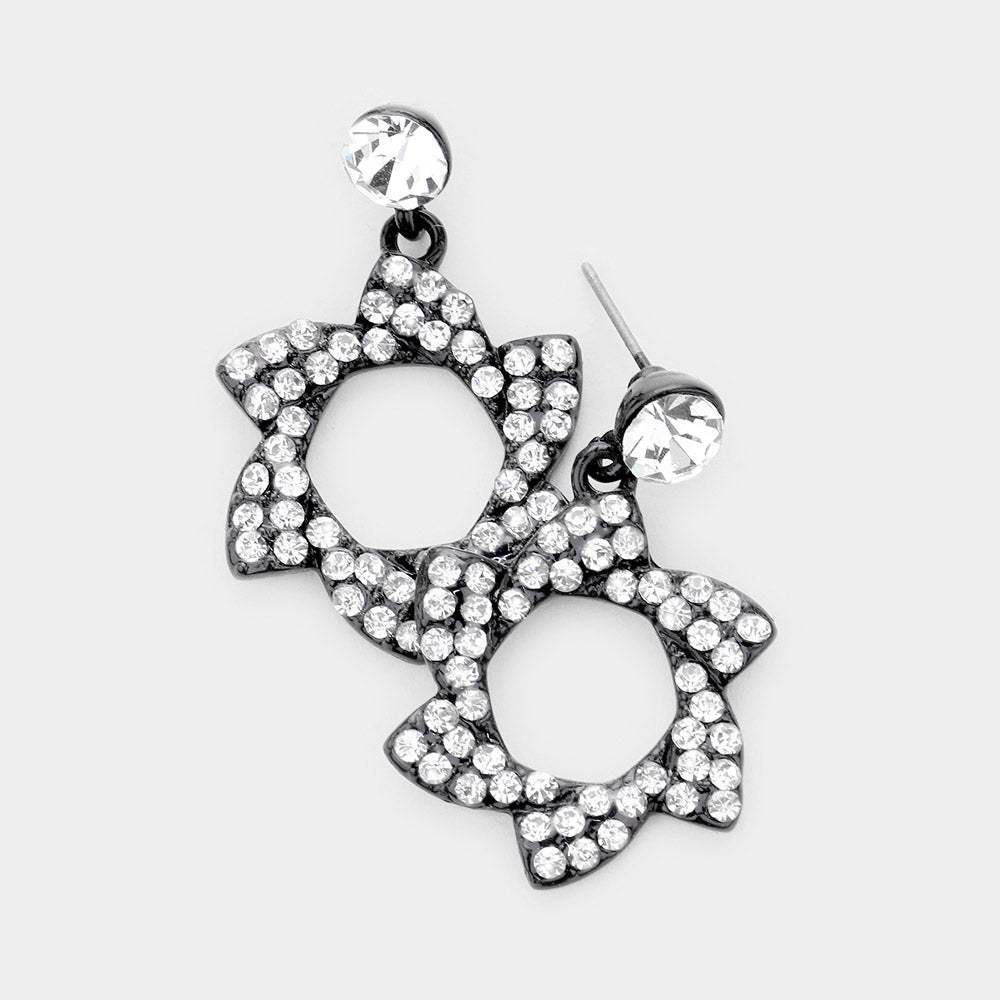 Crystal pinwheel earrings - Madeline Love - Flyclothing LLC