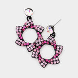 Crystal pinwheel earrings - Madeline Love - Flyclothing LLC