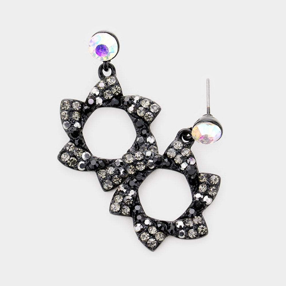 Crystal pinwheel earrings - Madeline Love - Flyclothing LLC