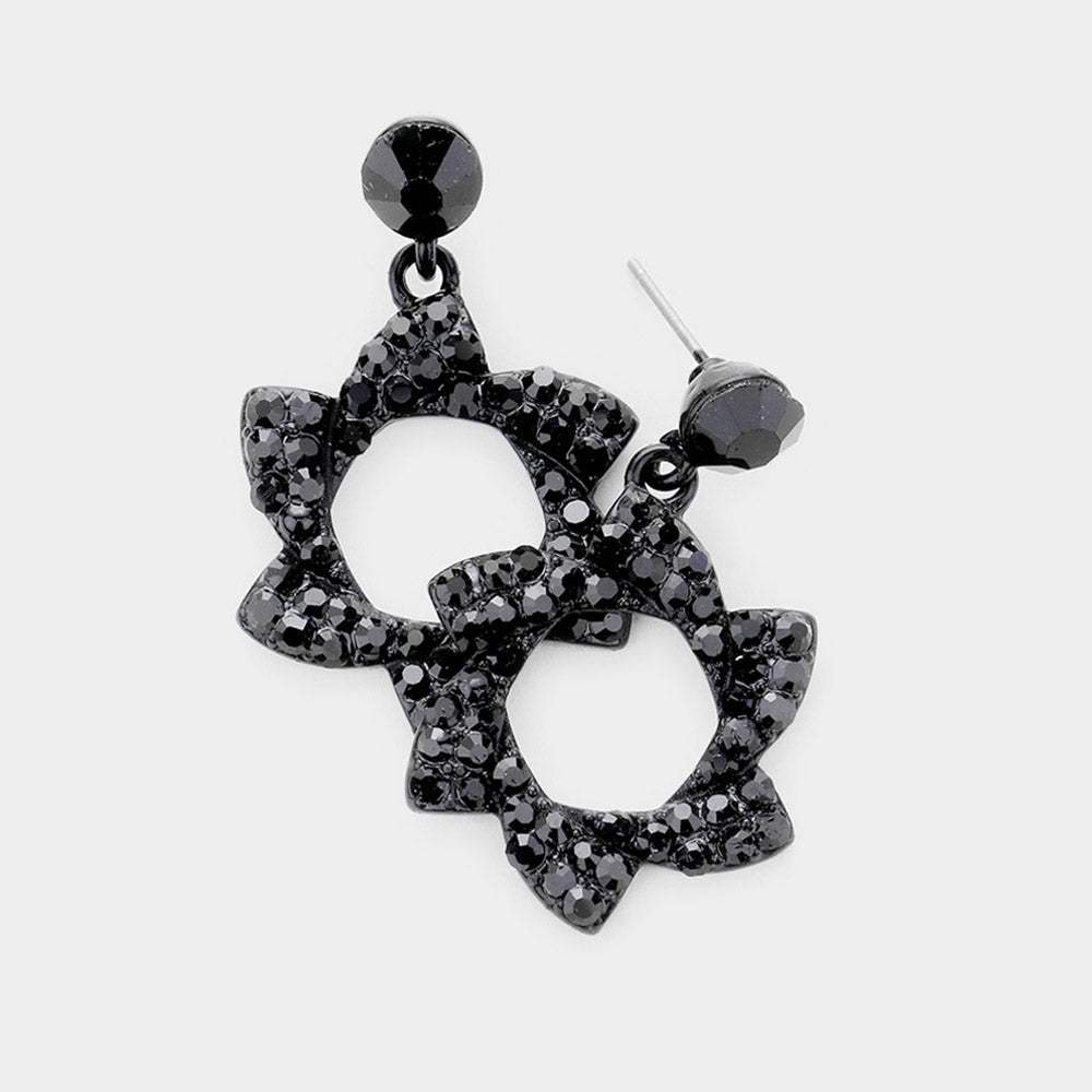 Crystal pinwheel earrings - Madeline Love - Flyclothing LLC
