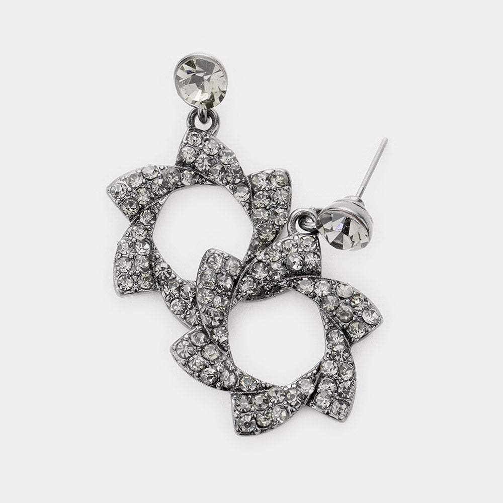 Crystal pinwheel earrings - Madeline Love - Flyclothing LLC