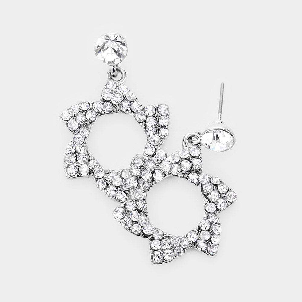 Crystal pinwheel earrings - Madeline Love - Flyclothing LLC