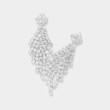 Rhinestone Paved Chandelier Evening Earrings - Madeline Love - Flyclothing LLC