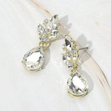 Teardrop Stone Dangle Evening Earrings - Madeline Love - Flyclothing LLC