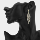 Rhinestone Pave Tiered Drop Evening Earrings - Madeline Love - Flyclothing LLC