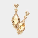 Crystal Rhinestone Teardrop Evening Earrings - Madeline Love - Flyclothing LLC