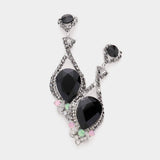 Crystal Rhinestone Teardrop Evening Earrings - Madeline Love - Flyclothing LLC