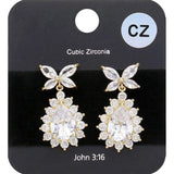 CZ Stone Butterfly Teardrop Dangle Evening Earrings - Madeline Love - Flyclothing LLC