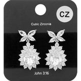 CZ Stone Butterfly Teardrop Dangle Evening Earrings - Madeline Love - Flyclothing LLC