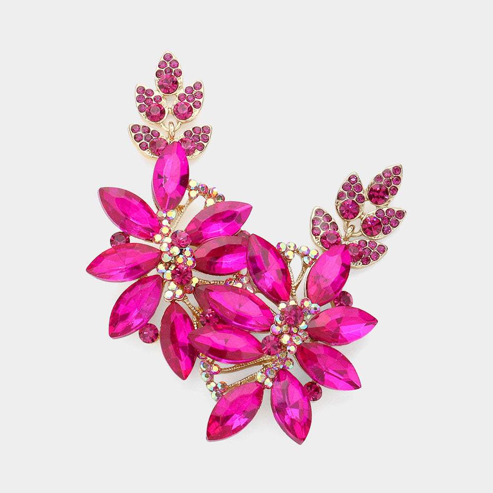 Glass Petal Evening Earrings - Madeline Love - Flyclothing LLC