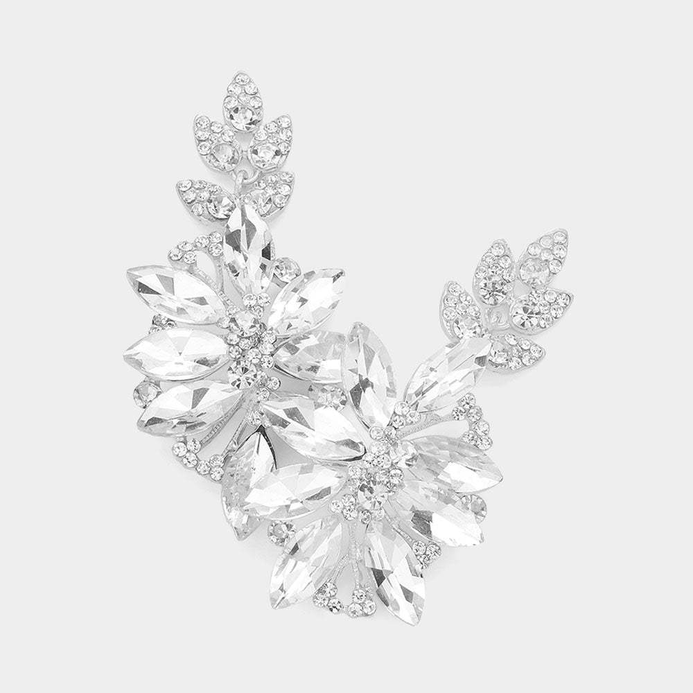 Glass Petal Evening Earrings - Madeline Love - Flyclothing LLC