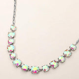 Cushion Square Stone Link Evening Necklace - Madeline Love - Flyclothing LLC