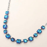 Cushion Square Stone Link Evening Necklace - Madeline Love - Flyclothing LLC