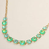 Cushion Square Stone Link Evening Necklace - Madeline Love - Flyclothing LLC
