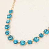 Cushion Square Stone Link Evening Necklace - Madeline Love - Flyclothing LLC