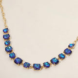 Cushion Square Stone Link Evening Necklace - Madeline Love - Flyclothing LLC