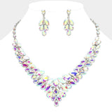 Teardrop Stone Cluster Evening Necklace - Madeline Love - Flyclothing LLC