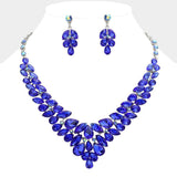 Teardrop Stone Cluster Evening Necklace - Madeline Love - Flyclothing LLC
