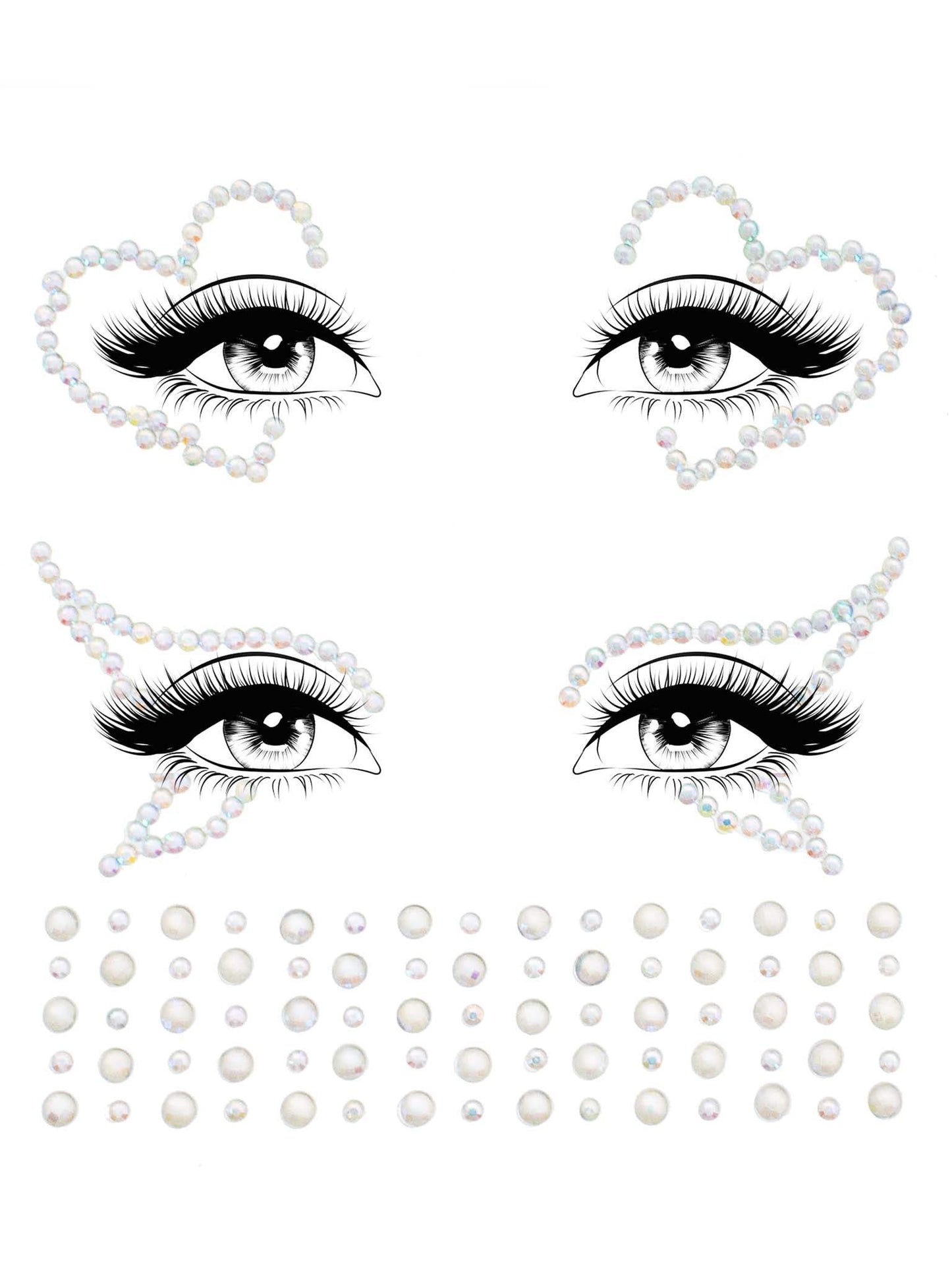 Ayla Glow in the Dark Face Jewels Sticker