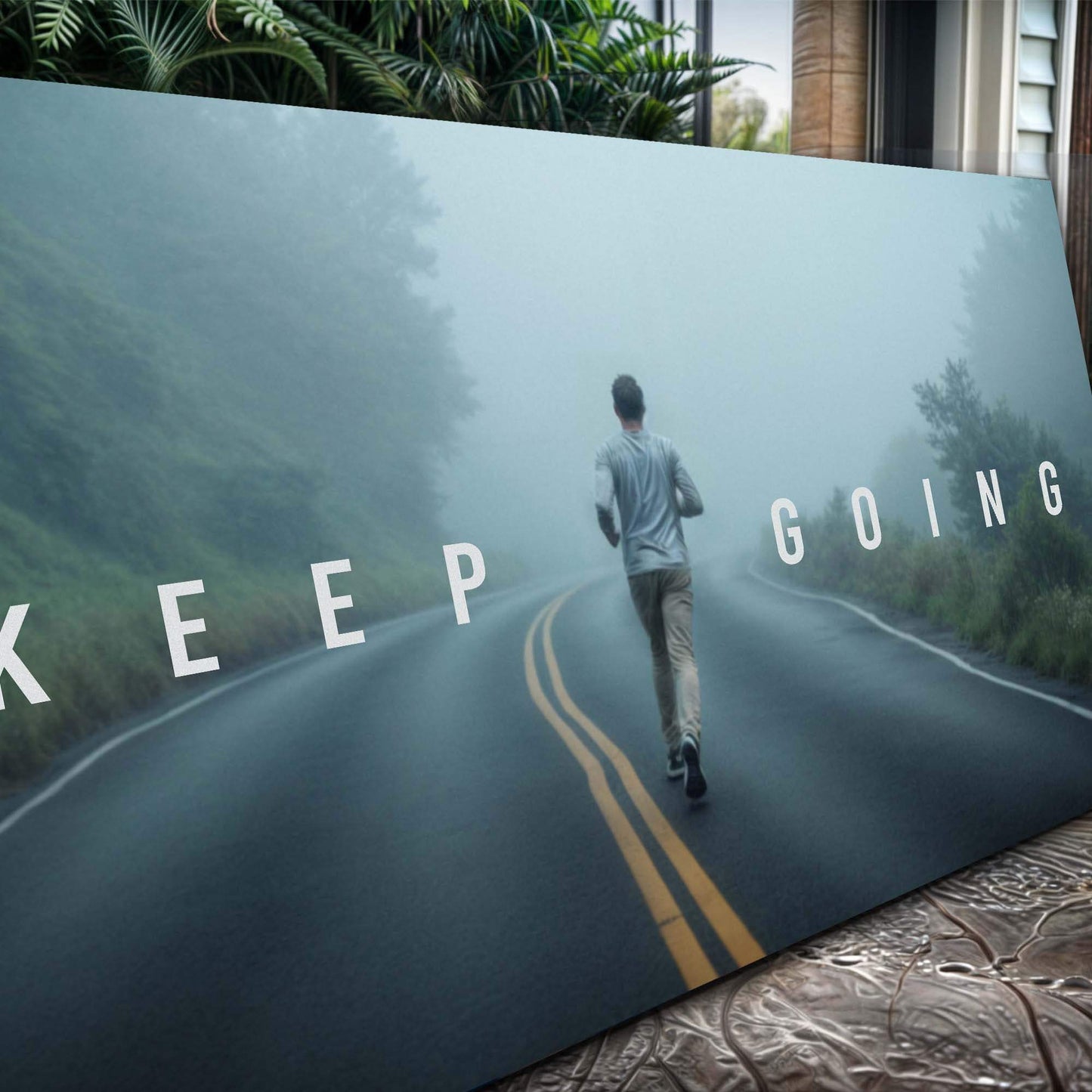 Keep Going Motivational Wall Sign - Tailored Canvases - Flyclothing LLC
