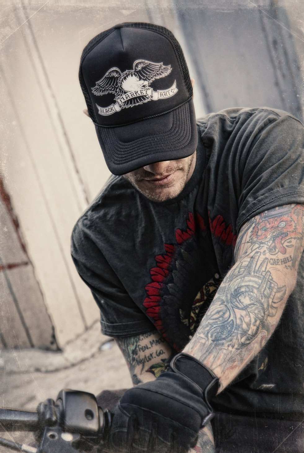 Black Market Art Company Eagle Foam Trucker Hat Print - Black Market Art Company - Flyclothing LLC