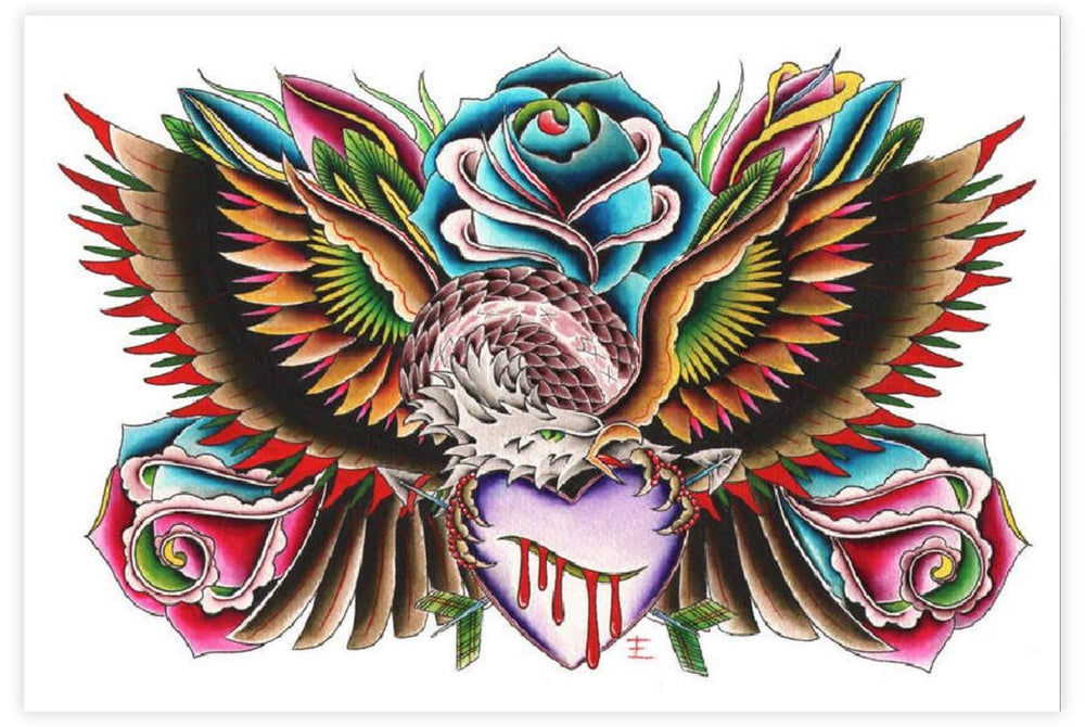 Black Market Art Company Eagle & Heart Print
