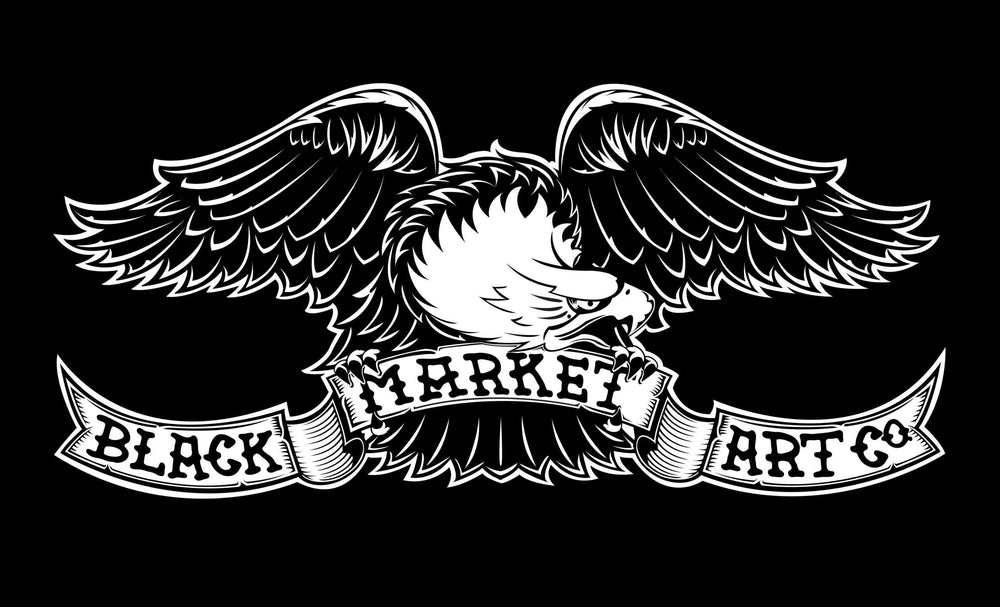 Black Market Art Company Eagle Foam Trucker Hat Print - Black Market Art Company - Flyclothing LLC