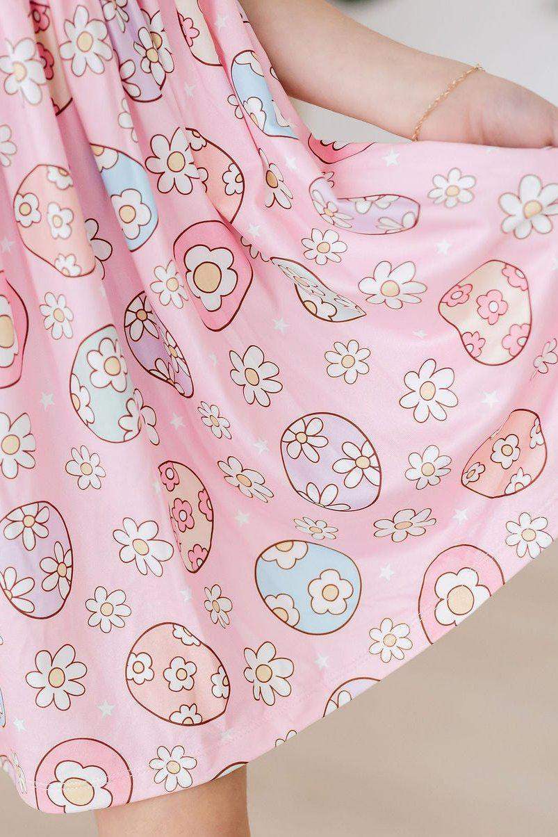 Easter Egg Hunt Flutter Sleeve Twirl Dress - Mila & Rose ® - Flyclothing LLC
