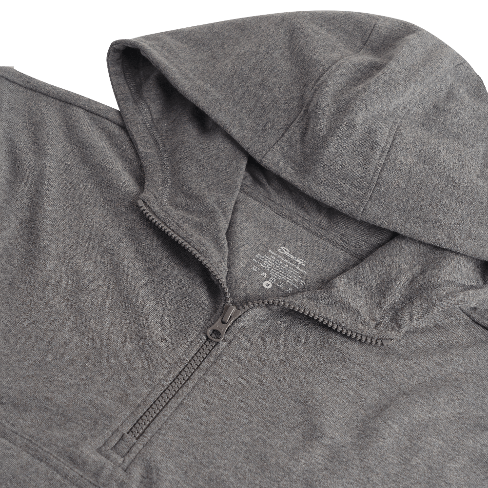 The Seattle Skyline | Grey Goldilocks™ Women’s Half Zip Lounge Hoodie - Shinesty
