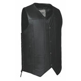 El Paso - Men's Motorcycle Leather Vest - Unik Just for Bikers - Flyclothing LLC