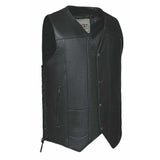 El Paso - Mens 10-Pocket Leather Vest - Unik Just for Bikers - Flyclothing LLC